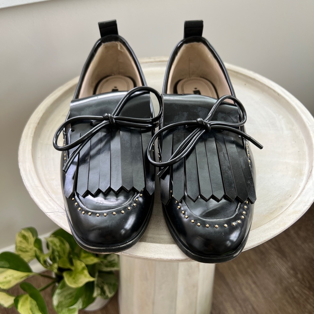 Zara Fringe Loafer with Pearl Details